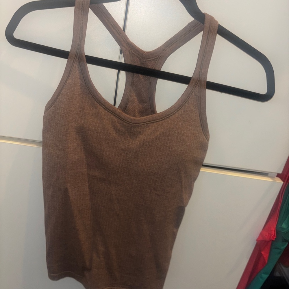 Brown Racerback Tank Top